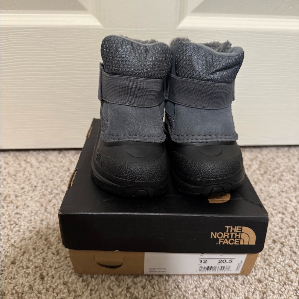 The North Face Gray and Black Insulated Snow Boots